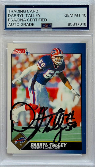 Darryl Talley Autographed 1991 Score Card #72 (PSA)