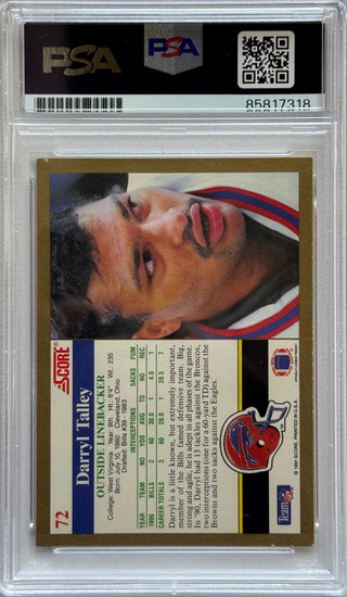 Darryl Talley Autographed 1991 Score Card #72 (PSA)
