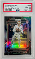 Brock Purdy 2022 Panini Prizm Black-Silver Rookie Card #PB8 (PSA) GEM MT 10