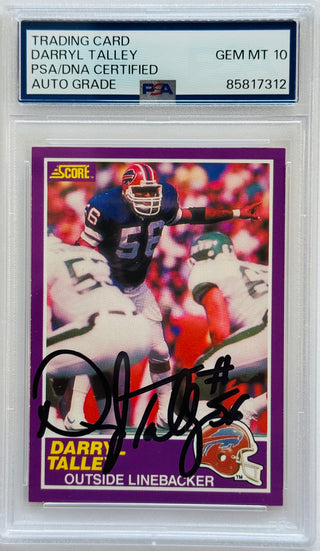 Darryl Talley Autographed 1989 Score Card #379S (PSA)