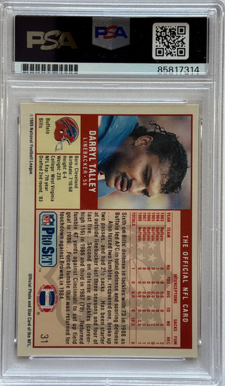Darryl Talley Autographed 1989 Pro Set Card #31 (PSA)