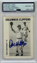 Don Mattingly Autographed 1984 Columbus Clippers Promo Card (PSA)