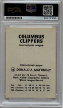Don Mattingly Autographed 1984 Columbus Clippers Promo Card (PSA)