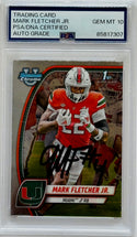 Mark Fletcher Jr Autographed 2024 Bowman U Chrome Card #126 (PSA)