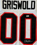 Chevy Chase Autographed Clark Griswold Blackhawks Custom Jersey (Beckett)