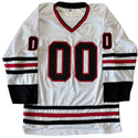 Chevy Chase Autographed Clark Griswold Blackhawks Custom Jersey (Beckett)