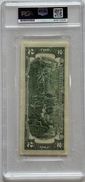 Charlie Sheen Autographed 2 Dollar Bill Slabbed (PSA Gem Mt 10)