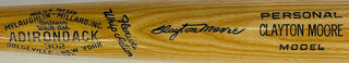 Clayton Moore Autographed Adirondack Bat (JSA)