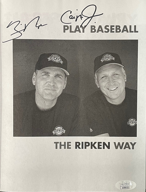 Cal & Billy Ripken Play Baseball The Ripken Way Signed Book (JSA)
