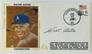 Walter Alston Autographed Cachet First Day Cover July 31 1983 (JSA)