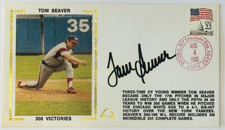 Tom Seaver Autographed Cachet First Day Cover Aug 4 1985 (JSA)
