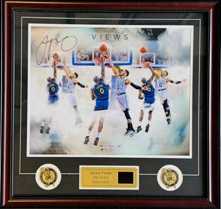 Jayson Tatum Autographed Celtics 16x20 Framed Photo (Fanatics)