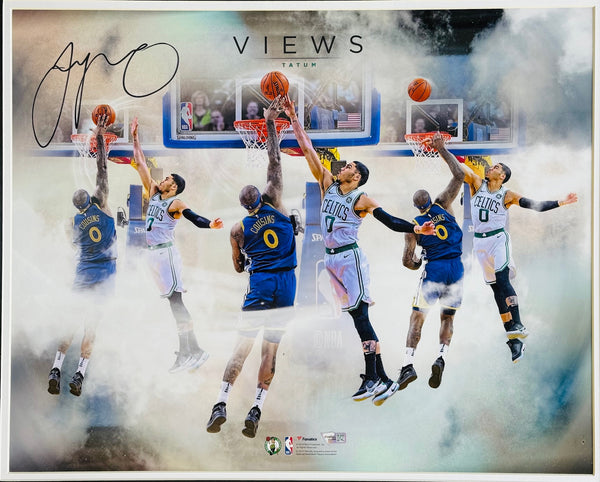 Jayson Tatum Autographed Celtics 16x20 Framed Photo (Fanatics)