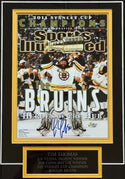 Tim Thomas Autographed Bruins 15x19 Framed Sports Illustrated Magazine (JSA)