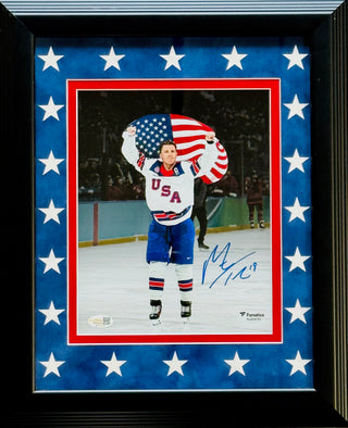 Matthew Tkachuk Autographed 8x10 Olympics Team USA (JSA Witness)