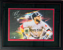 Dustin Pedroia Autographed Red Sox 11x14 Framed Canvas Photo (JSA)