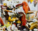 Sean Taylor Autographed Hurricanes 8x10 Framed Photo with 2 Rookie Cards (JSA)