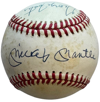 50 Home Run Club Autographed Official Baseball Mantle & Mays (JSA)