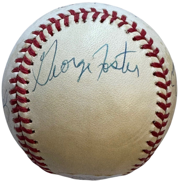50 Home Run Club Autographed Official Baseball Mantle & Mays (JSA)