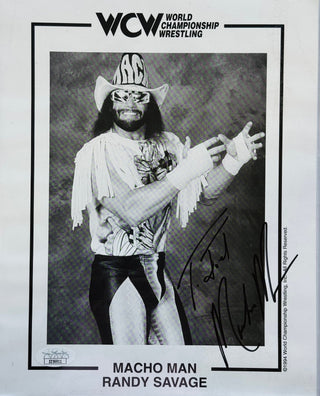 Randy Savage Autographed 8x10 Wrestling Photo (JSA)