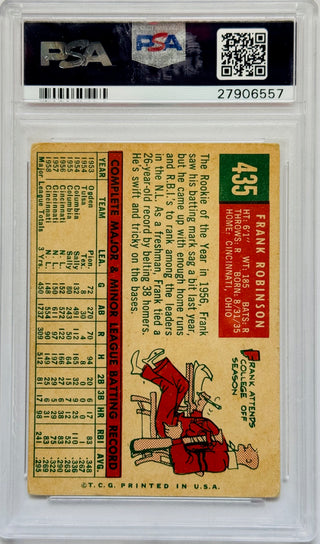 Frank Robinson 1959 Topps Card #435 PSA 3.5