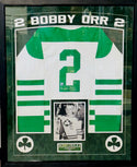Bobby Orr Autographed Parry Sound Shamrocks Framed Hockey Jersey L.E. 24/144