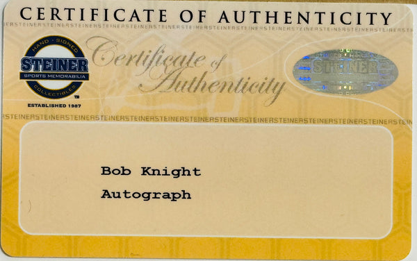 Bobby Knight Autographed Framed 11x14 Photo (Steiner)