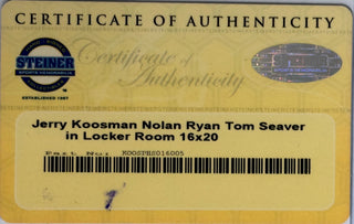 Tom Seaver Jerry Koosman Nolan Ryan Autographed Framed 16x20 Photo (Steiner)