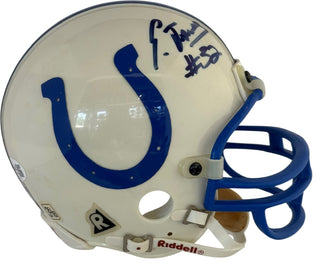 Edgerrin James Autographed Colts Mini Helmet (JSA)
