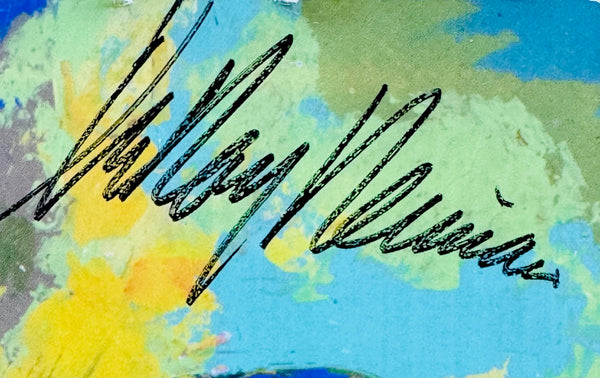 Leroy Neiman Signed Whitaker vs De La Hoya Boxing Program April 12 1997 (JSA)