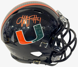 Mark Fletcher Autographed Hurricanes Black Nights Mini Helmet (JSA Witness)