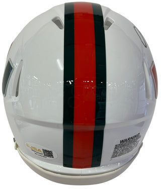 Mark Fletcher Jr Autographed Hurricanes Speed Mini Helmet (JSA Witness)