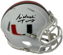 Malachi Toney Autographed Hurricanes Speed Mini Helmet (JSA Witness)