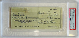 Paul Newman Autographed Check (PSA)
