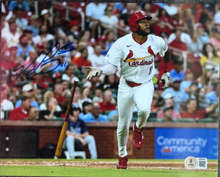 Victor Scott II Autographed 8x10 Cardinals Baseball Photo (Beckett Witness)