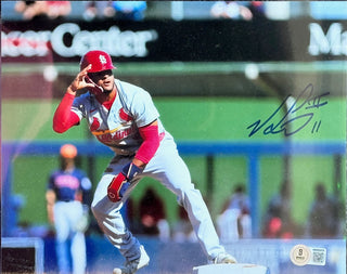 Victor Scott II Autographed 8x10 Cardinals Baseball Photo (Beckett Witness)