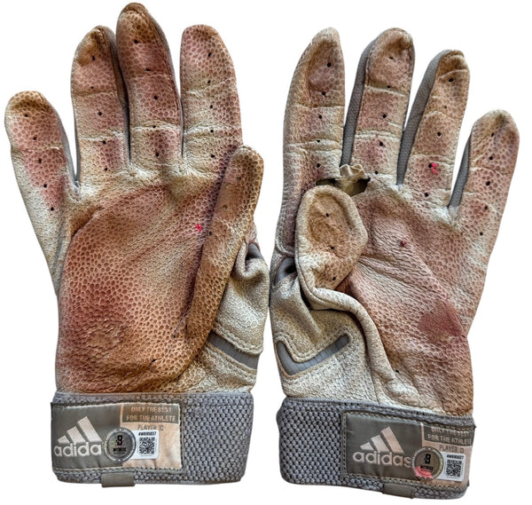 Victor Scott II Autographed Addidas Game Used Cardinals Batting Gloves (Beckett Witness)