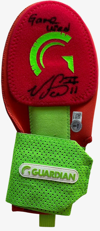 Victor Scott II Autographed Guardian Game Used Cardinals Sliding Mit (Beckett Witness)