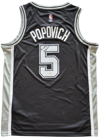 Gregg Popovich Autographed San Antonio Spurs Nike Swingman Icon Edition Jersey (JSA)