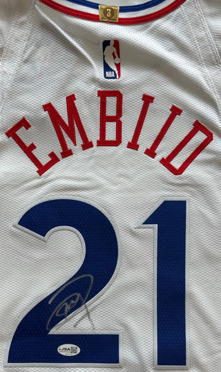 Joel Embiid Autographed Sixers Nike Swingman City Editon Jersey (JSA)