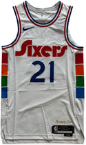 Joel Embiid Autographed Sixers Nike Swingman City Editon Jersey (JSA)