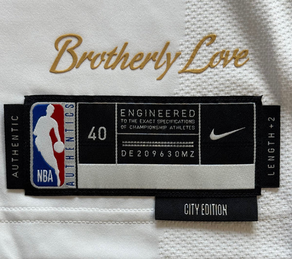 Joel Embiid Autographed Sixers Nike Swingman City Editon Jersey (JSA)