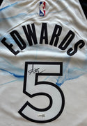 Anthony Edwards Signed Authentic Timberwolves Swingman City Edition Jersey (JSA)
