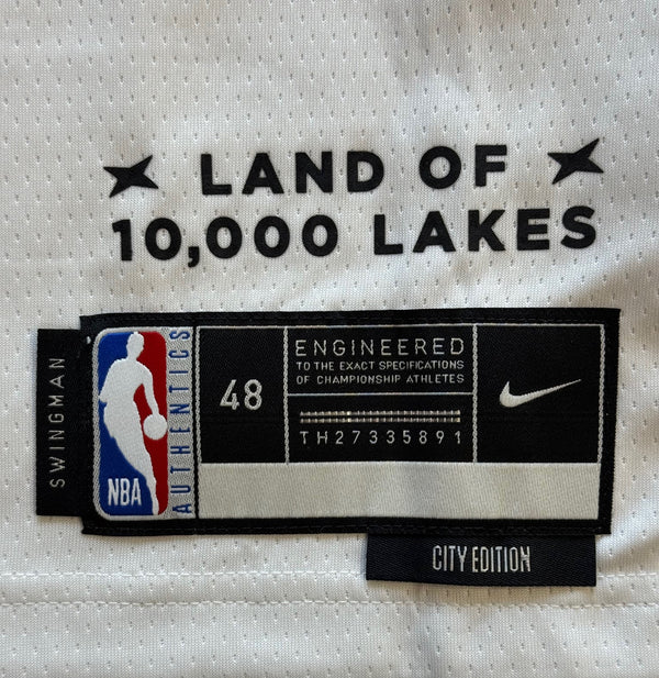 Anthony Edwards Signed Authentic Timberwolves Swingman City Edition Jersey (JSA)