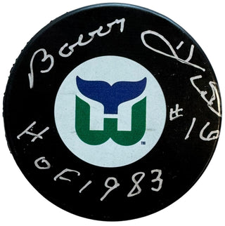 Bobby Hull Autographed Hartford Whalers Puck (pSA)