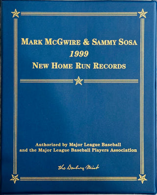 1999 Mark McGwire Sammy Sosa 22kt Gold foil Home Run Record Cards