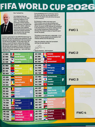 FIFA World Cup 2026 Official Sticker Collection - Hard Cover Album