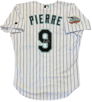 Juan Pierre Autographed Florida Marlins Authentic Russell Athletic Jersey