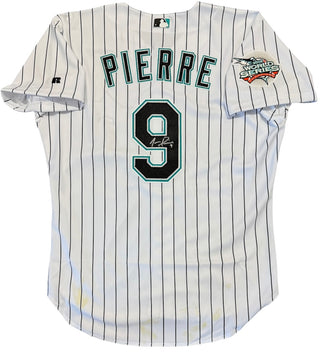 Juan Pierre Autographed Florida Marlins Authentic Russell Athletic Jersey