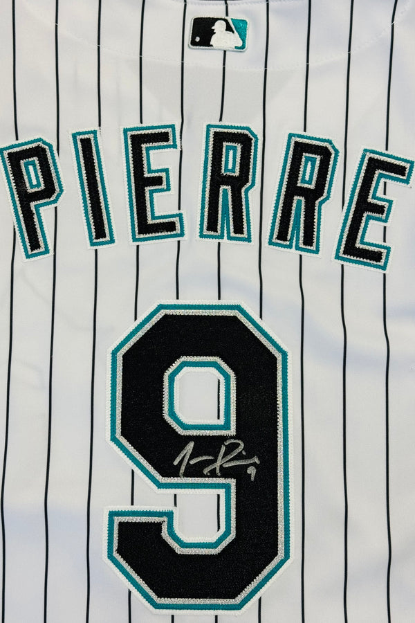 Juan Pierre Autographed Florida Marlins Authentic Russell Athletic Jersey
